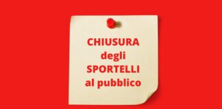 CHIUSURA SPORTELLI 25 E 26 MARZO